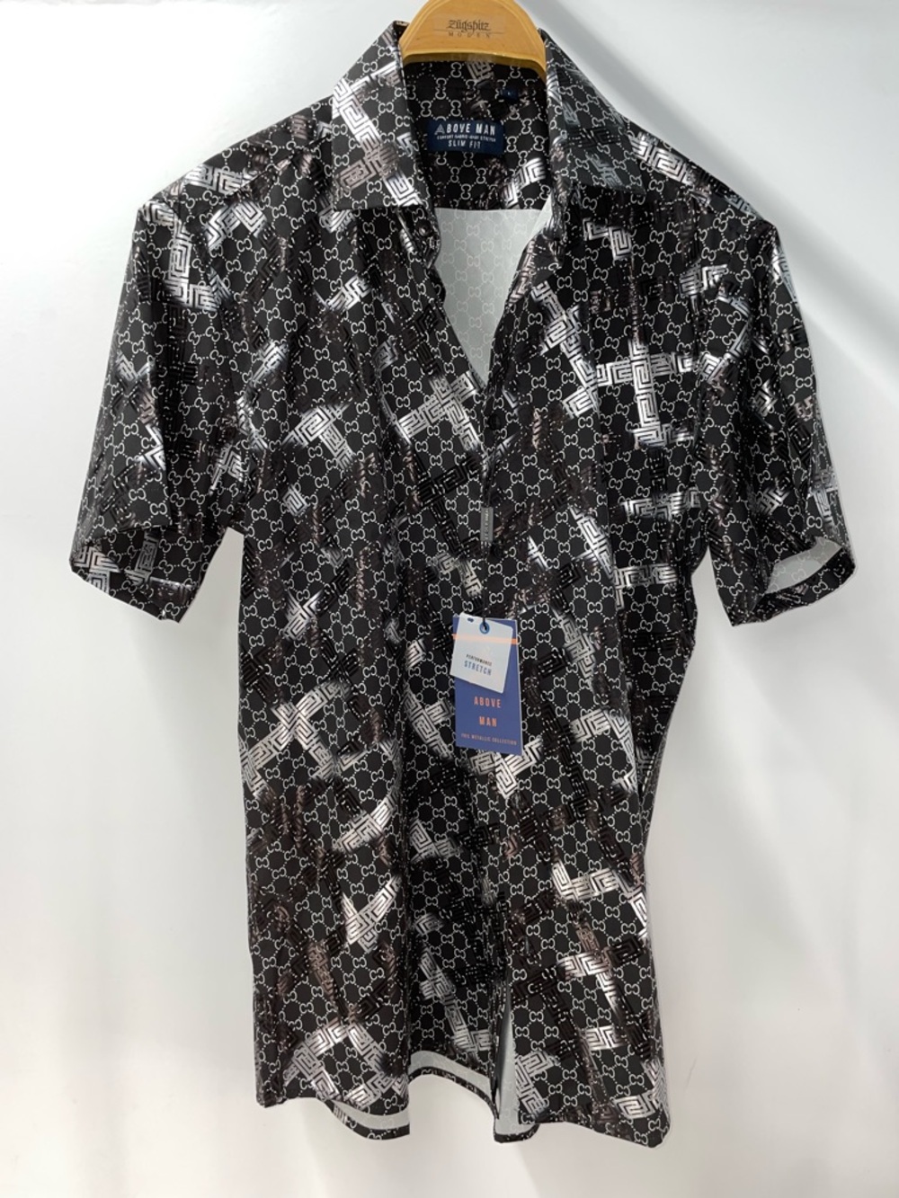 ABOVE MAN FOIL METALLIC MENS BUTTON DOWN SHIRT FTL-04-099